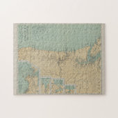 ヴィンテージワシントンとオレゴンのライトハウスの地図(1898) ジグソーパズル (横)