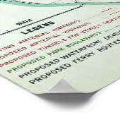 ヴィンテージワシントンの地図 ポスター (角)