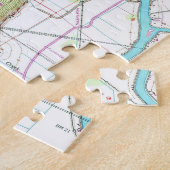 ヴィンテージワシントンの地図(1953年) ジグソーパズル (側面)