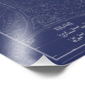 ヴィンテージワシントンモニュメントサイトプランブループリントP フォトプリント            (角)