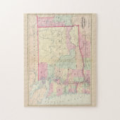 ヴィンテージワシントン州の地図(1874) ジグソーパズル (縦)