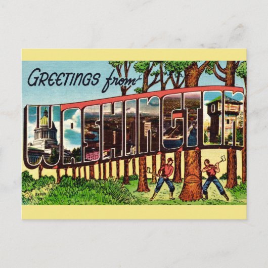 ヴィンテージワシントン州 ポストカード (正面)