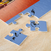 ヴィンテージワシントン広場、ニューポート、ロードアイランド ジグソーパズル (側面)