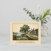 ヴィンテージワシントン生誕地ゴールドフォイルポストカード 箔シーズンポストカード (立ち正面)