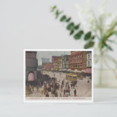 ヴィンテージワシントン通りシーン，インディアナポリス ポストカード (スタンド正面)