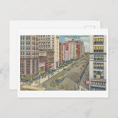 ヴィンテージワシントン通りシーン,インディアナポリス ポストカード (正面/裏面)