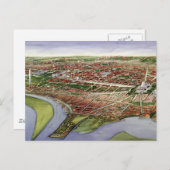 ヴィンテージワシントンD.C.の写真地図(1901) ポストカード (正面/裏面)