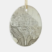 ヴィンテージワシントンD.C.の地図(1794) セラミックオーナメント (右)