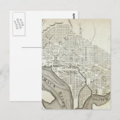 ヴィンテージワシントンD.C.の地図(1794) ポストカード (正面/裏面)
