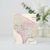 ヴィンテージワシントンD.C.の地図（1864年） ポストカード (スタンド正面)