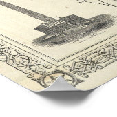 ヴィンテージワシントンD.C.の地図(1866) ポスター (角)