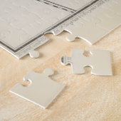 ヴィンテージワシントンDCの地図(1866) ジグソーパズル (側面)