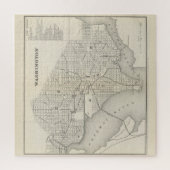 ヴィンテージワシントンDCの地図(1866) ジグソーパズル (縦)