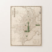 ヴィンテージワシントンDCの地図(1876) ジグソーパズル (縦)