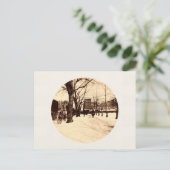 ヴィンテージワシントンDcの雪のクリスマス シーズンポストカード (スタンド正面)