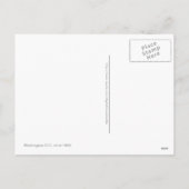 ヴィンテージワシントンDcの雪のクリスマス シーズンポストカード (裏面)