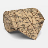 ヴィンテージワシントンDCエリアの地図(1865) ネクタイ (ロール)