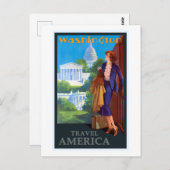 ヴィンテージワシントンDCキャピトルトラベルアメリカポスト ポストカード (正面/裏面)