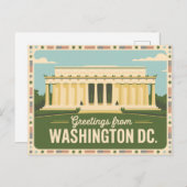 ヴィンテージワシントンDCポストカード | ご挨拶 ポストカード (正面/裏面)