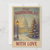 ヴィンテージワシントンDCラブクリスマス シーズンカード (正面)