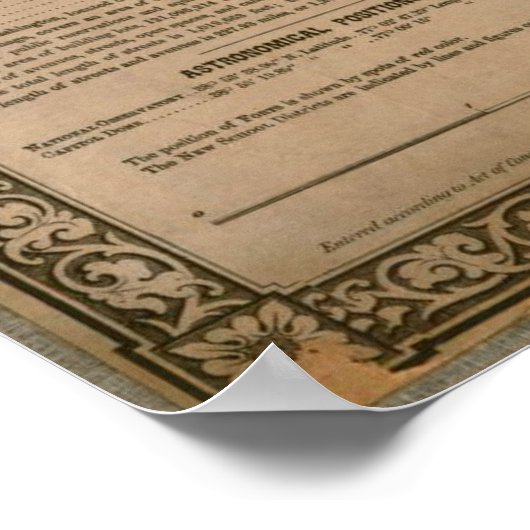 ヴィンテージワシントンDC内戦防備地図(1864) ポスター (角)