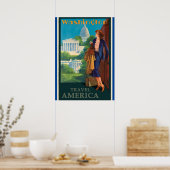 ヴィンテージワシントンDC旅行イラストレーション ポスター (キッチン)