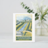 ヴィンテージワシントンDC旅行ポスターポストカード ポストカード (スタンド正面)