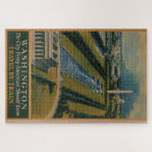 ヴィンテージワシントンDC旅行ポスター ジグソーパズル (横)