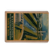 ヴィンテージワシントンDC旅行ポスター マグネット (横)