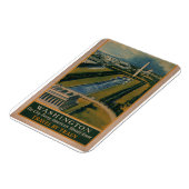 ヴィンテージワシントンDC旅行ポスター マグネット (左側)