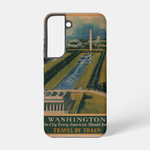 ヴィンテージワシントンDC旅行ポスター SAMSUNG GALAXY S22ケース