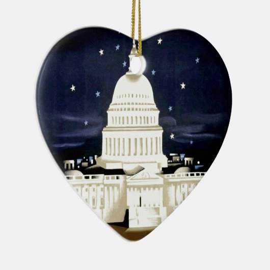 ヴィンテージワシントンDC旅行 セラミックオーナメント (右)