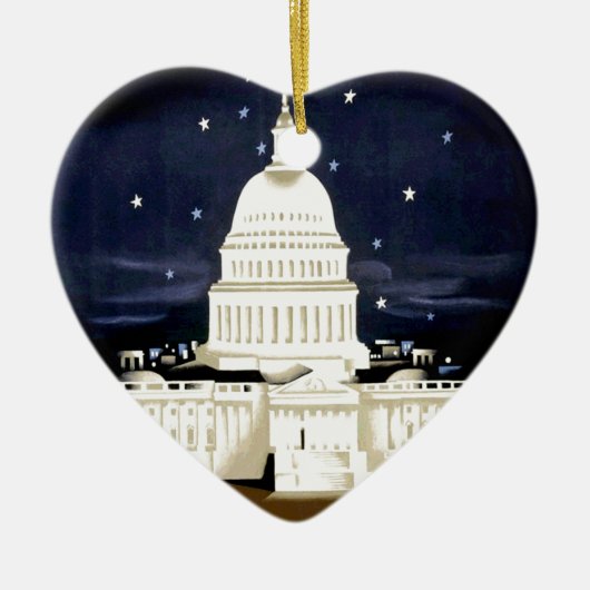 ヴィンテージワシントンDC旅行 セラミックオーナメント (正面)