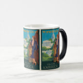 ヴィンテージワシントンDC：アメリカ旅行 モーフィングマグカップ (正面右)