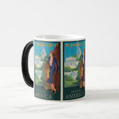 ヴィンテージワシントンDC：アメリカ旅行 モーフィングマグカップ (正面左)