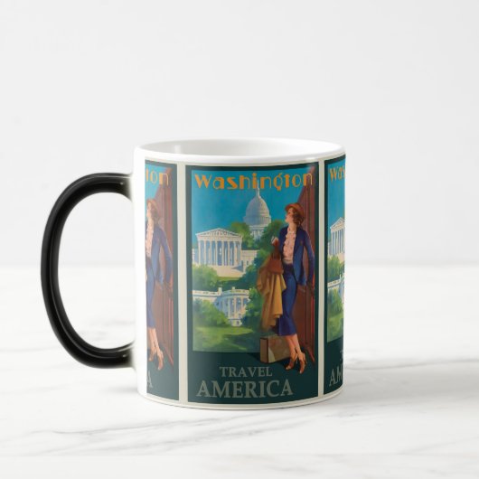 ヴィンテージワシントンDC：アメリカ旅行 モーフィングマグカップ (左)