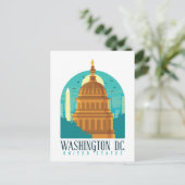 ヴィンテージワシントンDC.統一された州キャピトル ポストカード (スタンド正面)
