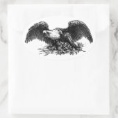 ヴィンテージワシ 楕円形シール (バッグ)