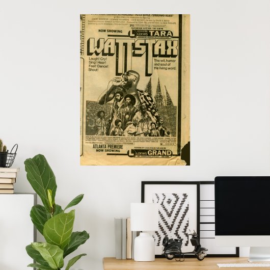 ヴィンテージワットスタックスエフエメラムービープレミア1973 ポスター (ホームオフィス)