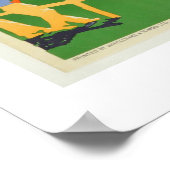 ヴィンテージワナカニュージーランドレイクランドトラベルポスター ポスター (角)