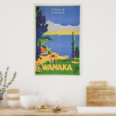 ヴィンテージワナカニュージーランドレイクランドトラベル ポスター (キッチン)