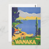 ヴィンテージワナカニュージーランドレイクランドトラベル ポストカード (正面/裏面)