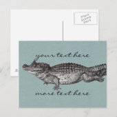 ヴィンテージワニポストカード ポストカード (正面/裏面)