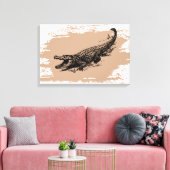 ヴィンテージワニ キャンバスプリント (インサイチュ (リビング))