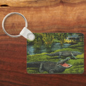 ヴィンテージワニ、海洋生物爬虫類動物 キーホルダー (裏面)