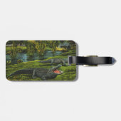 ヴィンテージワニ、海洋生物爬虫類動物 ラゲッジタグ (裏面横)