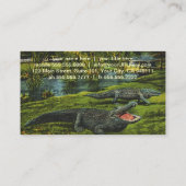 ヴィンテージワニ、海洋生物爬虫類動物 名刺 (裏面)