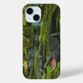 ヴィンテージワニ、海洋生物爬虫類動物 Case-Mate iPhoneケース (裏面)
