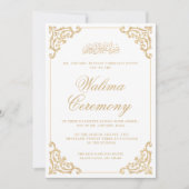 ヴィンテージワリマ金ゴールドイスラム結婚教徒 招待状 (正面)