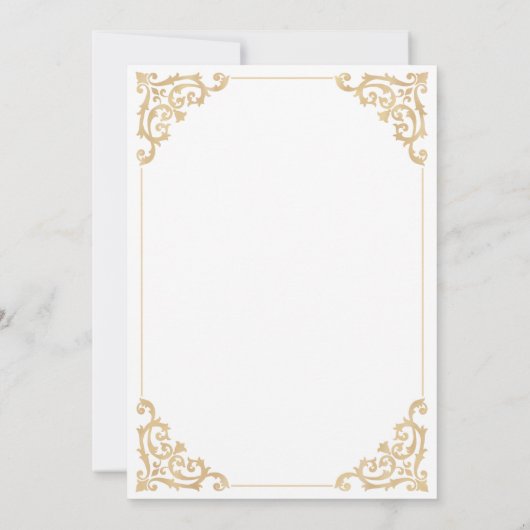 ヴィンテージワリマ金ゴールドイスラム結婚教徒 招待状 (裏面)